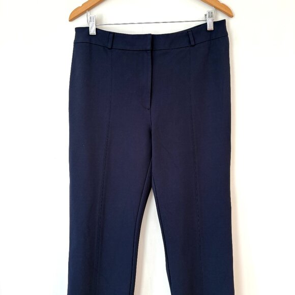 J McLaughlin Deanne Pants Bainbridge Knit Navy Blue Size 12 Formal Classic - Picture 3 of 11